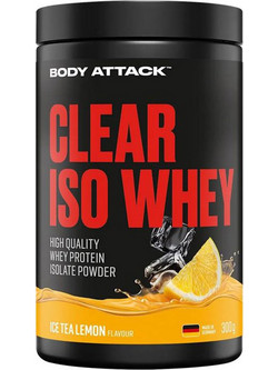 Body Attack Clear Iso Whey Ice Tea Lemon Πρωτεΐνη Ορού Γάλακτος Γράμμωσης 300gr