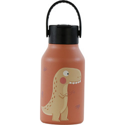 Runbott T-Rex Παιδικό Παγούρι Θερμός Ανοξείδωτο με Καλαμάκι Πορτοκαλί 350ml
