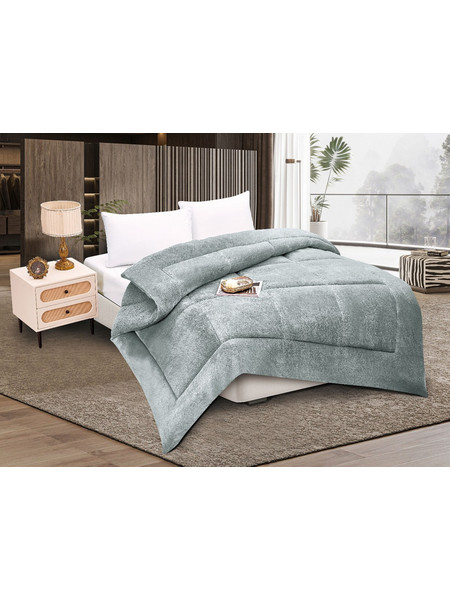 Silk Fashion Κουβερτοπάπλωμα Υπέρδιπλο 220x240 Solid Silver Grey