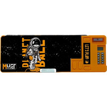 Must Retro Space Κασετίνα Μαύρη Πορτοκαλί 587106