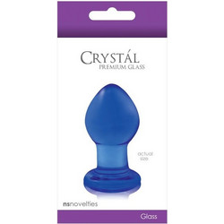 NS Novelties Crystal Glass Small Πρωκτική Σφήνα Μπλε