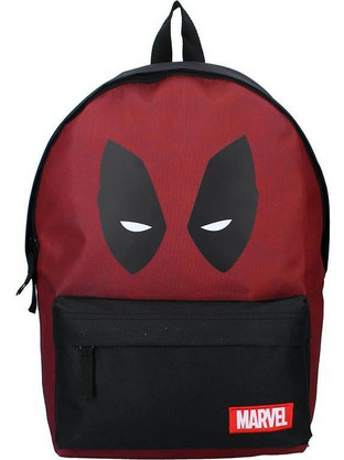 Vadobag Deadpool Σχολική Τσάντα Πλάτης Δημοτικού Μαύρη Κόκκινη 204-00614