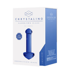 Shots Chrystalino Glass Dildo with Trigger Point Πρωκτικό Dildo 11.6cm Μπλε