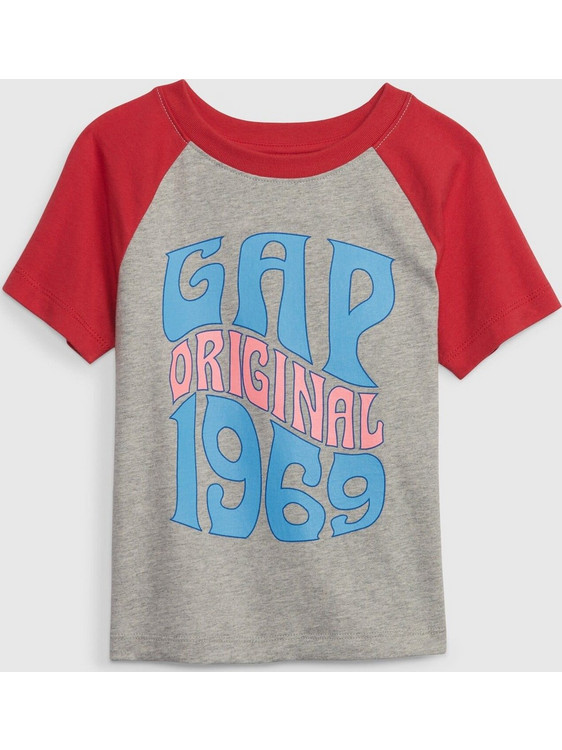 Gap Παιδικό T-Shirt Κοντομάνικο Κόκκινο Γκρι 625744000