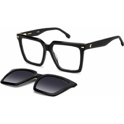 Carrera CA3080C 807 Ανδρικός Σκελετός Γυαλιών Οράσεως με Clip-On Κοκάλινος Μαύρος