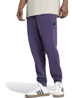 Adidas Essentials Ανδρικό Παντελόνι Φόρμας Fleece με Λάστιχο Μωβ JX3317