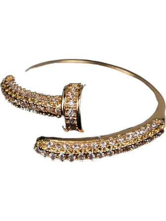 Ghetto Iced Out Γυναικείο Δαχτυλίδι από Ασήμι 925 Επιχρυσωμένο