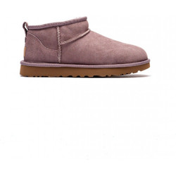 UGG Classic Ultra Mini Γυναικεία Μποτάκια Suede Ροζ με Γούνα 1116109-SGRP