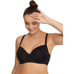 Promise Σουτιέν Balconette Push Up με Μπανέλα Μαύρο W1821