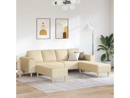 vidaXL Καναπές σε σχήμα Π Μπεζ 250x188x76cm 3335118