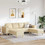vidaXL Καναπές σε σχήμα Π Μπεζ 250x188x76cm 3335118