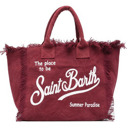 Mc2 Saint Barth Υφασμάτινη Τσάντα Θαλάσσης Ώμου Μπορντό 32x40cm VANI001-01278H