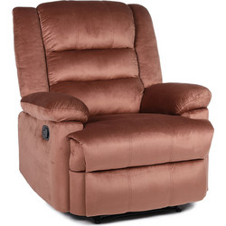 ArteLibre Πολυθρόνα Relax Ανακλινόμενη Βελούδινη Καφέ Carinae 14340033