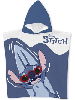 Stitch Surf Παιδικό Πόντσο Θαλάσσης Microfiber Μπλε 55x110cm