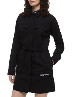 Karl Lagerfeld Mini Καθημερινό Φόρεμα Σεμιζιέ Μαύρο A3W13018-999
