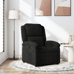vidaXL Πολυθρόνα Relax Ανακλινόμενη Βελούδινη Μαύρη 3205493