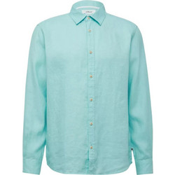 S.Oliver Ανδρικό Πουκάμισο Λινό Μακρυμάνικο Slim Fit Overshirt Τιρκουάζ 2164316-6040