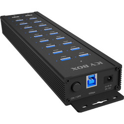 Icy Box IB-HUB1720-U3 USB Hub 3.0 USB-A με 20 Θύρες USB-A & Εξωτερική Παροχή Ρεύματος