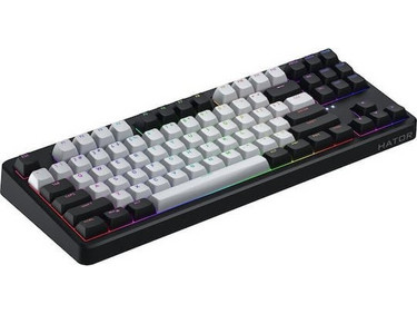 Hator Rockfall 3 Ασύρματο Μηχανικό Gaming Πληκτρολόγιο TenKeyLess με Hator Aurum Orange Διακόπτες RGB Black White
