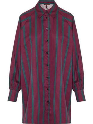 Funky Buddha Mini Καθημερινό Φόρεμα Σεμιζιέ Μπορντό FBL012-120-13