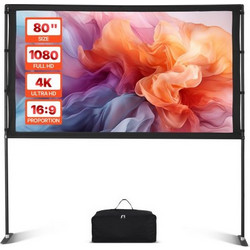 Vevor 2 Stands Οθόνη Προβολής Projector Δαπέδου 16:9 178x100cm / 80"