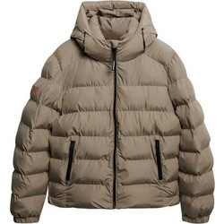 Superdry Hooded Sports Ανδρικό Μπουφάν Χειμωνιάτικο Puffer Μπεζ M5011905A-9UN
