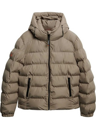 Superdry Hooded Sports Ανδρικό Μπουφάν Χειμωνιάτικο Puffer Μπεζ M5011905A-9UN