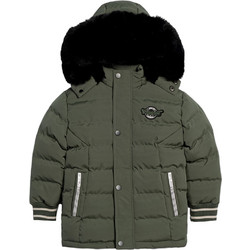 Funky Αθλητικό Παιδικό Μπουφάν Χειμωνιάτικο Puffer Αντιανεμικό Χακί 226-318110-1