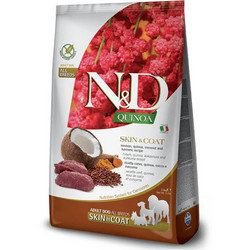 Farmina N&D Quinoa Grain Free Skin & Coat Medium & Maxi Adult with Venison, Quinoa, Coconut & Turmeric 2.5kg