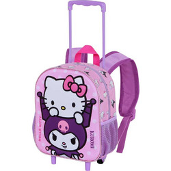Karactermania 3D Hello Kitty Playful Σχολική Τσάντα Τρόλεϊ Νηπιαγωγείου Λιλά 08522