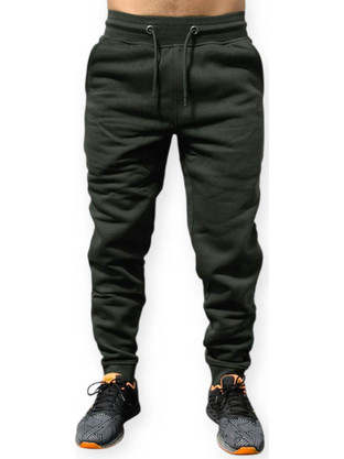 Cotton Point Nemesis Ανδρικό Παντελόνι Φόρμας Fleece με Λάστιχο Χακί CP4405