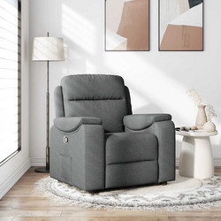 vidaXL Πολυθρόνα Relax με Υποπόδιο Ανακλινόμενη Ανθρακί 4015681