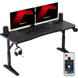 Huzaro Gaming Γραφείο Μεταλλικό Ρυθμιζόμενο Ύψος 160x60x79cm HERO 4.6 RGB LED