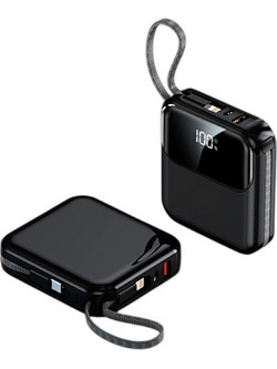 DX337 Power Bank 10000mAh 22.5W με Θύρα USB-A & Θύρα USB-C Black