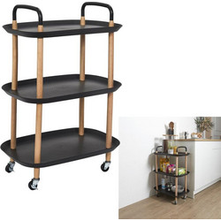 Home Deco HD0439 Τρόλεϊ Πλαστικό 3 Θέσεων 35x56x81cm