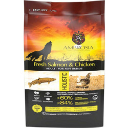 Ambrosia Holistic Hypoallergenic Grain Free Adult Mini with Chicken & Fresh Salmon 2kg