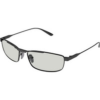 Balenciaga BB0451S 006 Γυναικεία Γυαλιά Ηλίου Ορθογώνια Μεταλλικά Μαύρα με Γκρι Φακό