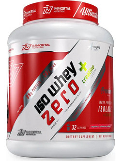 Immortal Nutrition Iso Whey Zero & Creatine Raspberry Cheesecake Πρωτεΐνη Ορού Γάλακτος Γράμμωσης Χωρίς Λακτόζη & Γλουτένη 1kg