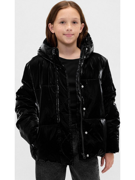 Gap Παιδικό Μπουφάν Χειμωνιάτικο Puffer Αντιανεμικό Μαύρο 819490000