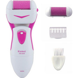 Kemei KM-2500 Ηλεκτρική Λίμα Ποδιών για Φτέρνες & Κάλους Ροζ