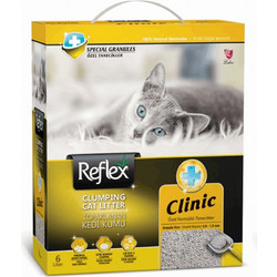 Reflex Clinic Άμμος Γάτας Μπετονίτης χωρίς Άρωμα 6lt