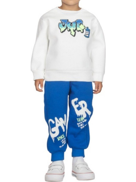 Joyce Παιδικό Σετ Φόρμας Λευκό Royal Blue 2562121