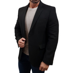 Lexton Ανδρικό Blazer Υφασμάτινο με Κανονική Εφαρμογή Μαύρο 08.36