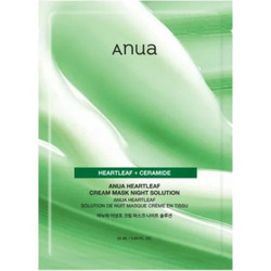 Anua Heartleaf Cream Mask Night Solution Sheet Μάσκα Προσώπου για Ενυδάτωση & Καταπράυνση με Υαλουρονικό 25ml