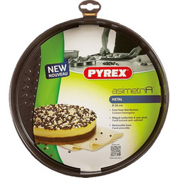 Pyrex (πυρεξ) Asimetria Φόρμα Ζαχαροπλαστικής από Ανοξείδωτο Ατσάλι για Κέικ Στρογγυλή 26x6cm