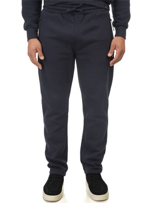 Double Ανδρικό Παντελόνι Φόρμας Fleece με Λάστιχο Navy Μπλε MPAN-6007