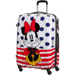 American Tourister Disney Legends Blue Dots 64480-9071 Παιδική Βαλίτσα Μεγάλη 75x52.5x31cm με 4 Ρόδες Λευκή