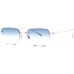 Bolon BV1051 A97 Ανδρικά Γυαλιά Ηλίου Τετράγωνα Μεταλλικά Ασημί με Μπλε Φακό