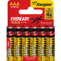 Eveready Gold AAA 6τμχ