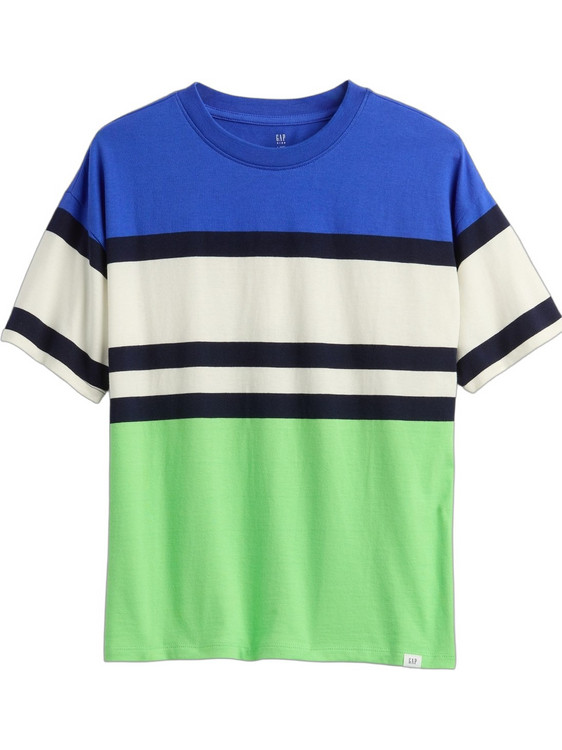 Gap Παιδικό T-Shirt Κοντομάνικο Royal Blue Λευκό Μαύρο Lime 831299038